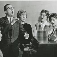 A group of students singing.